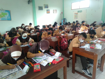 Lomba Montase dan Mewarnai Bersama Faber Castlle SD Islam Imama 2021/2022